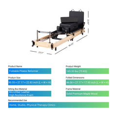 Foldable Pilates Reformer – Compact. Elegant. Powerful. - SXZFITNESS