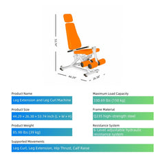 Leg Extension and Leg Curl Machine - SXZFITNESS