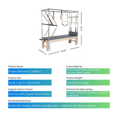 Pilates Reformer (Cadillac) for Fitness, Strength, and Well - Being - SXZFITNESS