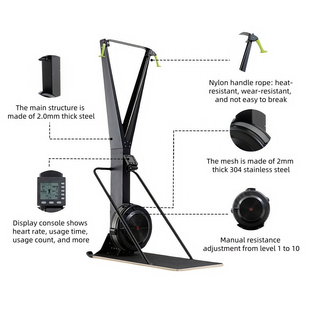 Ski Exercise Machine – Indoor Aerobic Wind Resistance Machine - SXZFITNESS